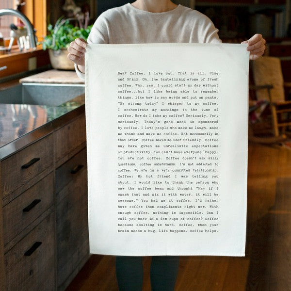 Coffee Typewriter Tea Towel