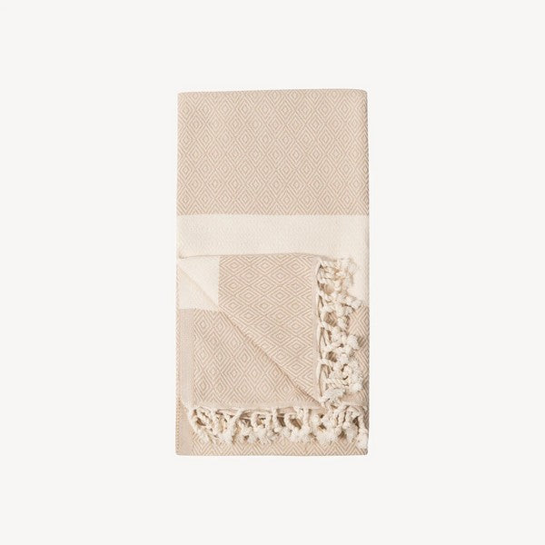 Diamond Cream Turkish Towel | Shop Pokoloko at boogie + birdie in Ottawa.