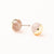 Dipped Gold Rose Quartz Stud Earrings