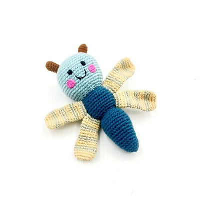 Organic Blue Dragonfly Rattle | Shop baby rattles at boogie + birdie in Ottawa.