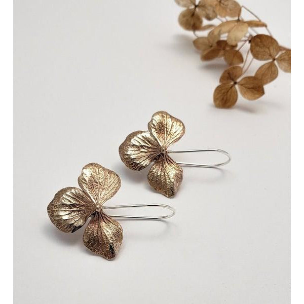 Bronze Hydrangea Drop Earrings | Brelokz | boogie + birdie