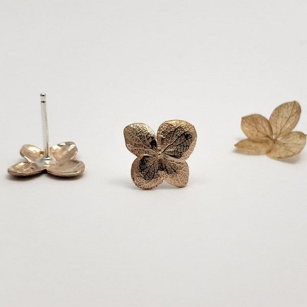Bronze Hydrangea Stud Earrings  | Brelokz | boogie + birdie
