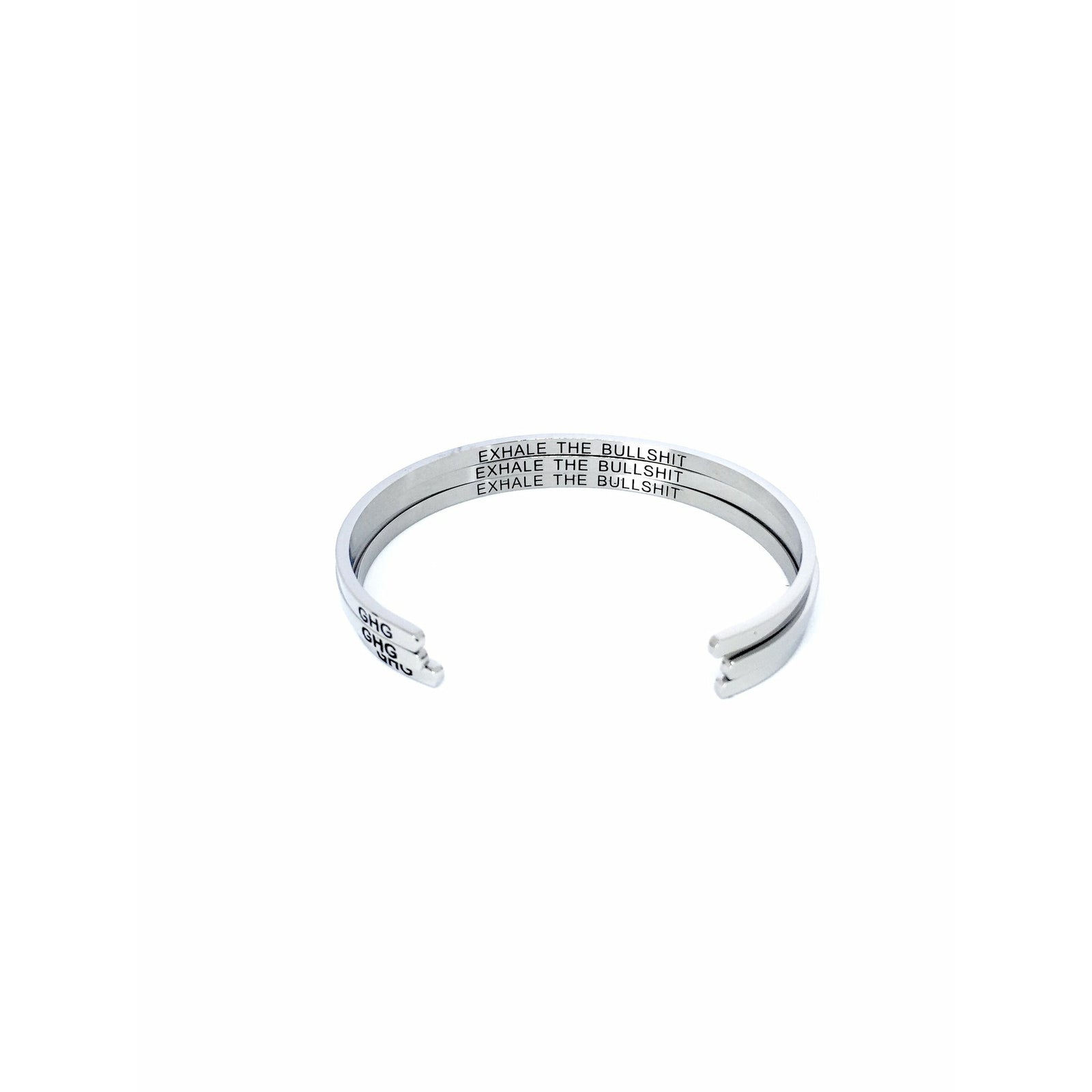 Silver Exhale the Bullsh*t Bangle | Jewellery | boogie + birdie