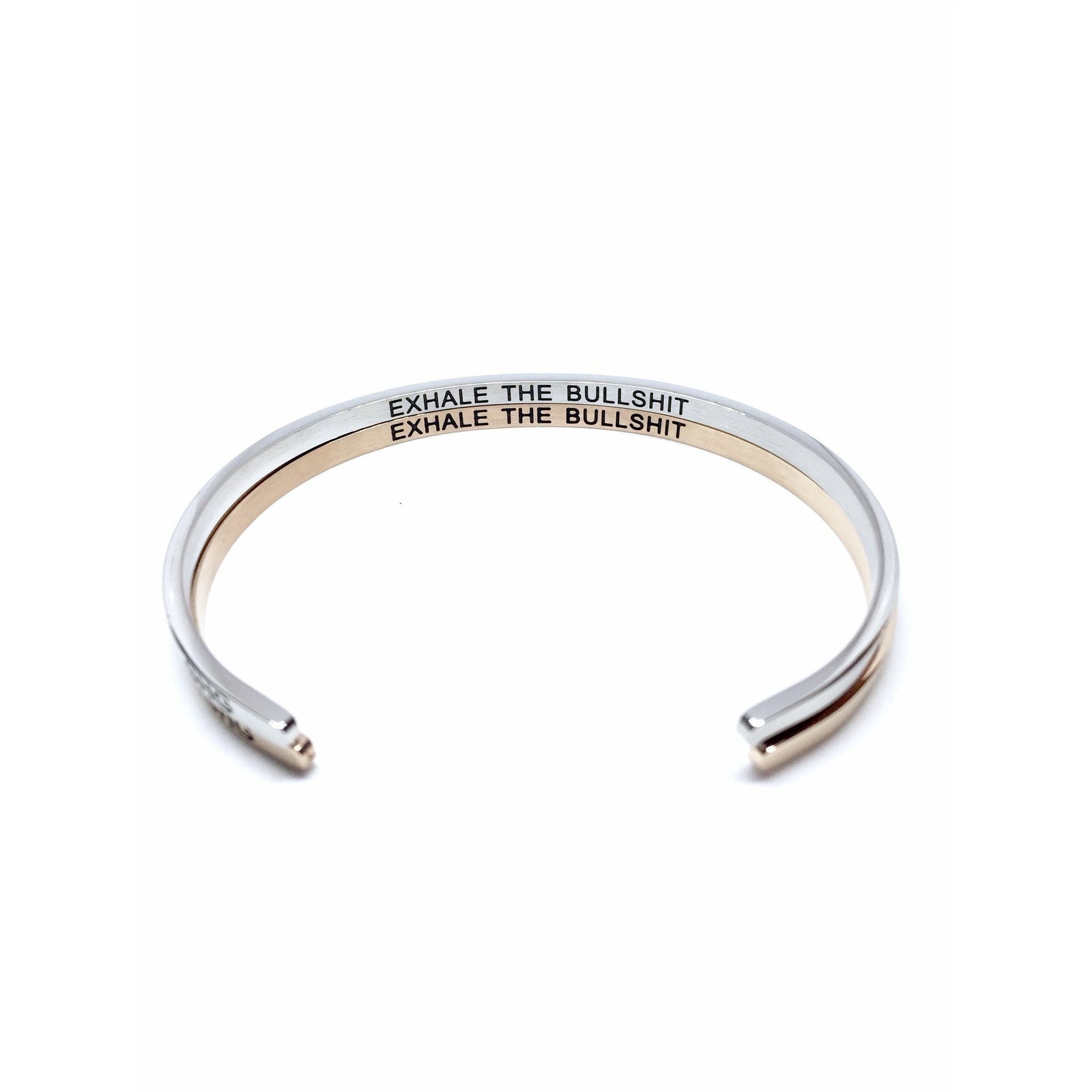 Silver Exhale the Bullsh*t Bangle | Jewellery | boogie + birdie