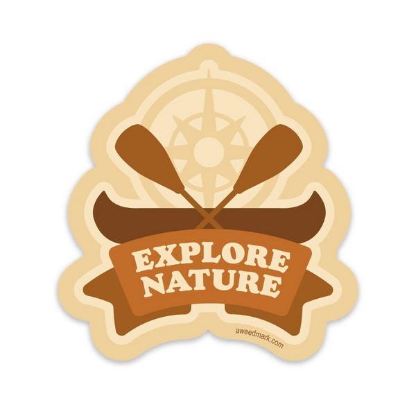 Explore Nature Canoe Sticker | Shop stickers and other stationery at boogie + birdie