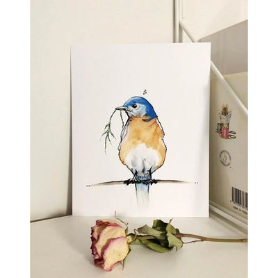 Blue Bird Print | Kelly Dixon | boogie + birdie