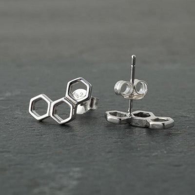 Honeycomb Hexagon Stud Earrings | boogie + birdie
