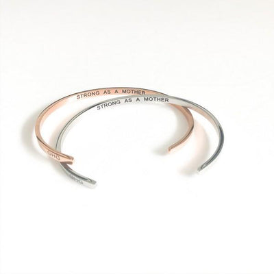 Silver Strong as a Mother Bangle | Glasshouse Goods | boogie + birdie