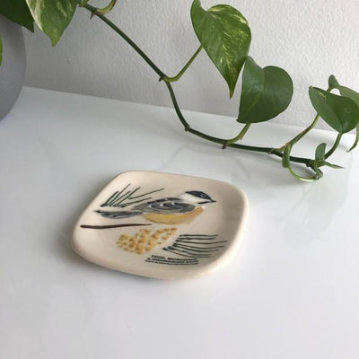 Chickadee Tea Bag Holder | Susan Robertson Pottery | boogie + birdie