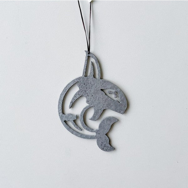 First Nations Orca Silver Metal Ornament