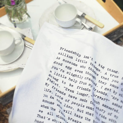 Friendship Typewriter Tea Towel
