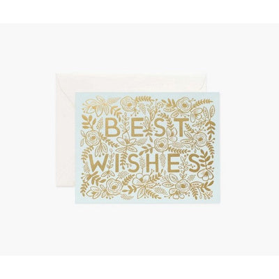 Golden Best Wishes Card | Shop Rifle Paper Co. at boogie + birdie in Ottawa.