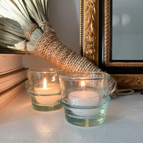 Recycled Glass Tealight Holder | Shop Socco Designs at boogie + birdie in Ottawa.