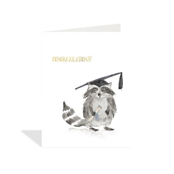 Congratulations Raccoon Graduation Card | Halfpenny Postage | boogie + birdie