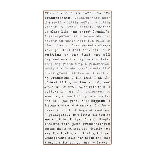 Grandparents Typewriter Wall Art