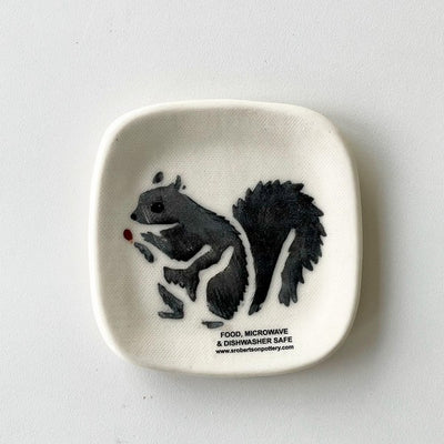 Grey Squirrel Tea Bag Holder | Pottery | boogie + birdie