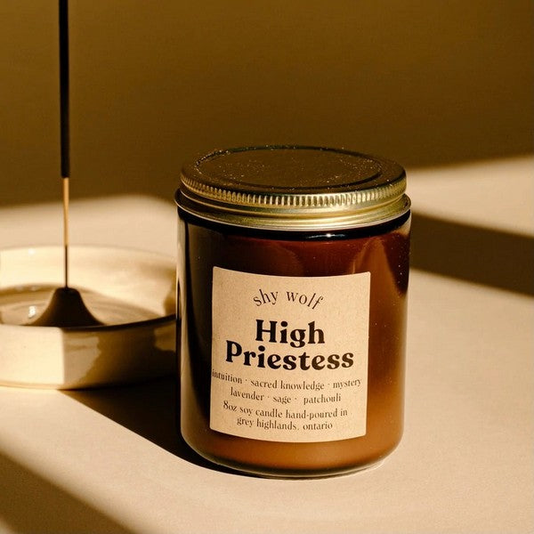 High Priestess Tarot Candle | Shy Wolf Candles | boogie + birdie