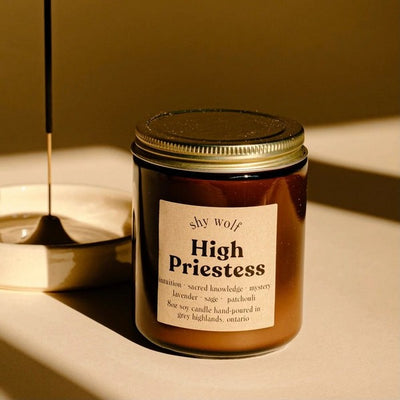 High Priestess Tarot Candle | Shy Wolf Candles | boogie + birdie
