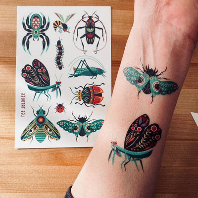 Insects Temporary Tattoos | Shop Les Tatoués at boogie + birdie in Ottawa.