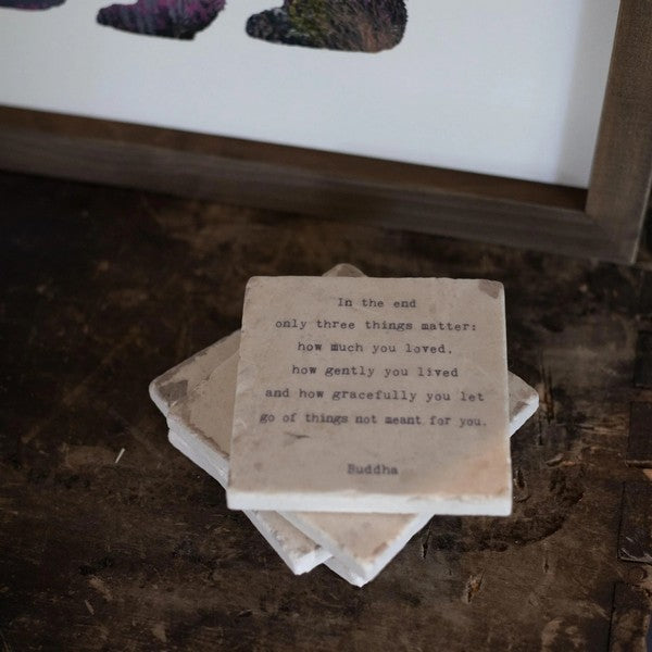 In The End Marble Coaster | Shop Cedar Mountain Studios at boogie + birdie in Ottawa.
