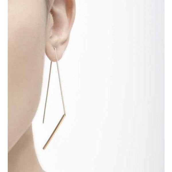 Gold Jagged Hoop Earrings | Shop Pursuits Jewellery at boogie + birdie in Ottawa.