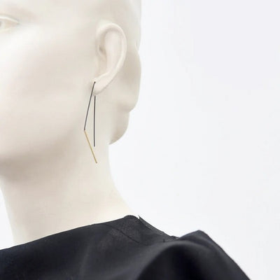 Gold Jagged Hoop Earrings | Shop Pursuits Jewellery at boogie + birdie in Ottawa.
