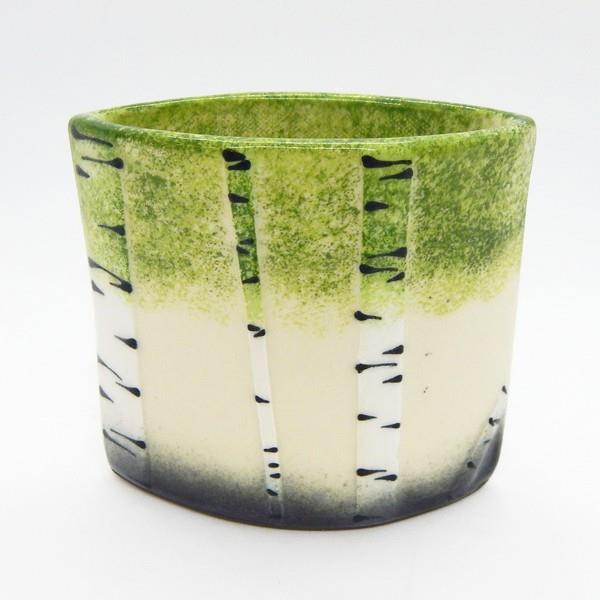 Green Birch Short Vase | Home | boogie + birdie

