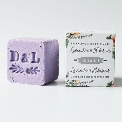 Lavender + Hibiscus Sparkling Milk Bath Cube