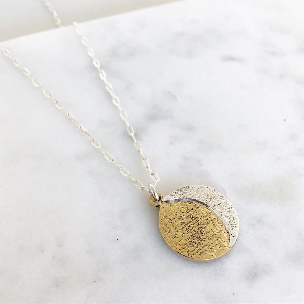Lissa Bowie Reversible Moon Coin Necklace