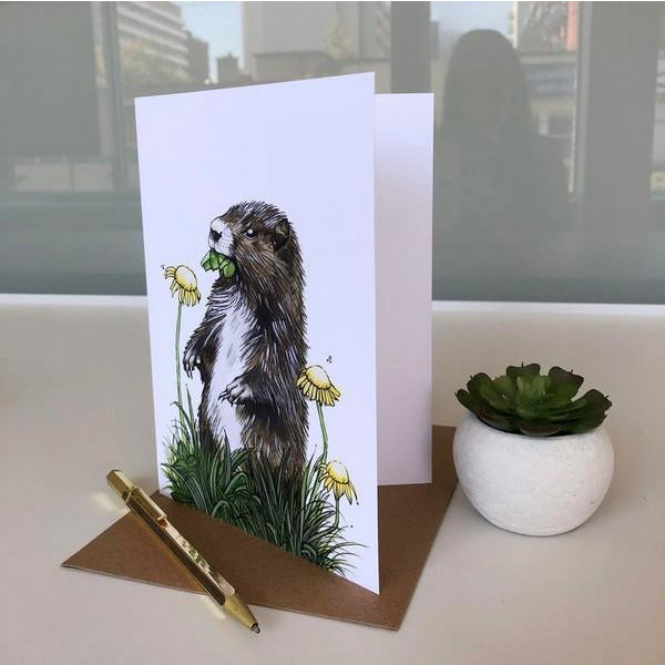 Hungry Groundhog Art Card | Kelly Dixon | boogie + birdie