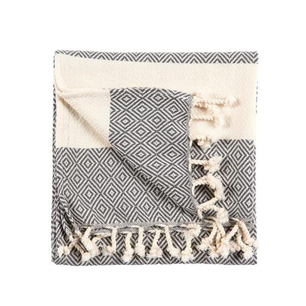 Slate Diamond Turkish Hand Towel