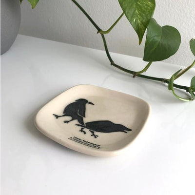 Crow Couple Tea Bag Holder
