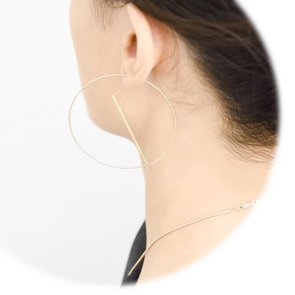 Gold Float Hoop Earrings