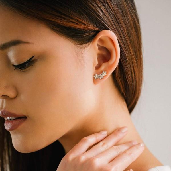 Gold Blossom Climber Earrings | Jewellery | boogie + birdie