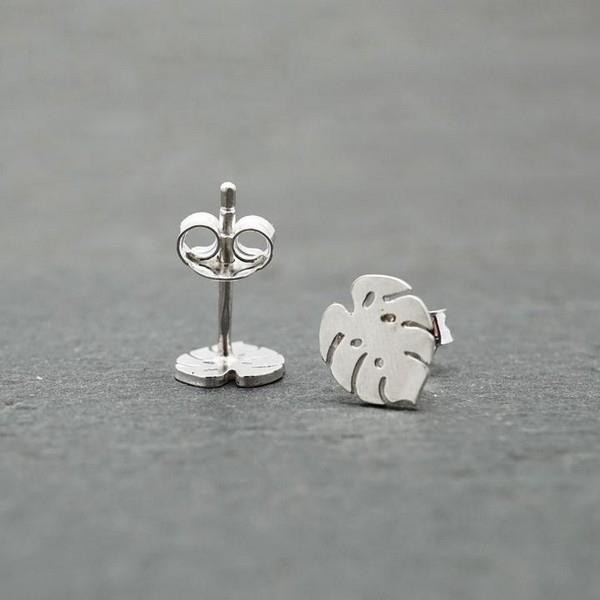 Monstera Leaf Stud Earrings | boogie + birdie