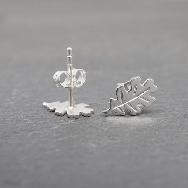 Oak Leaf Stud Earrings | Argent Whimsy | boogie + birdie
