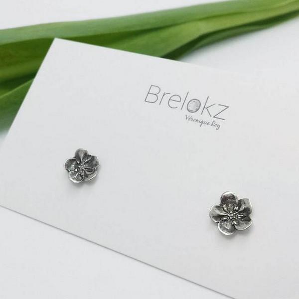Oxidized Silver Forget-Me-Knot Earrings | Brelokz | boogie + birdie