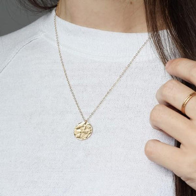 Gold Mini Coin Necklace | Katye Landry Designs | boogie + birdie