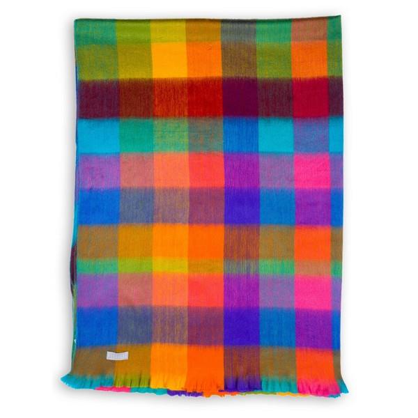 Multi Check Alpaca Throw