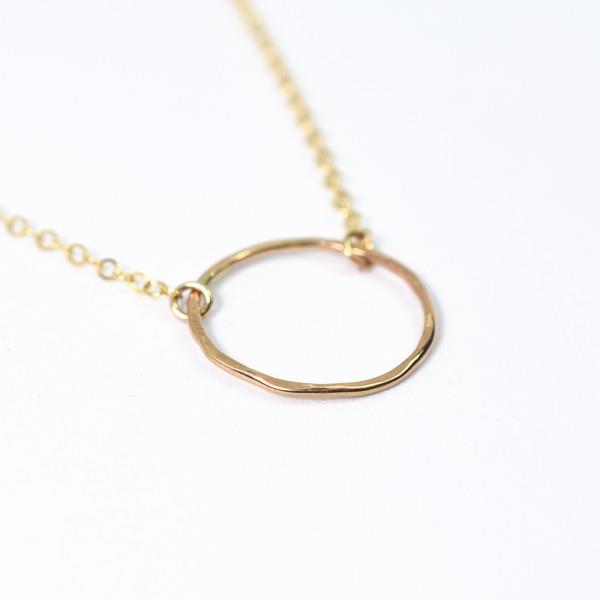 Gold Mini Circle Necklace | Katye Landry | boogie + birdie