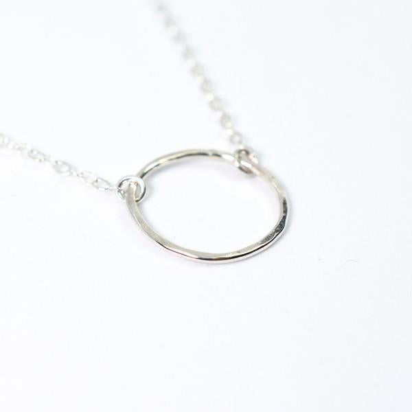 Silver Mini Circle Necklace | Katye Landry | boogie + birdie