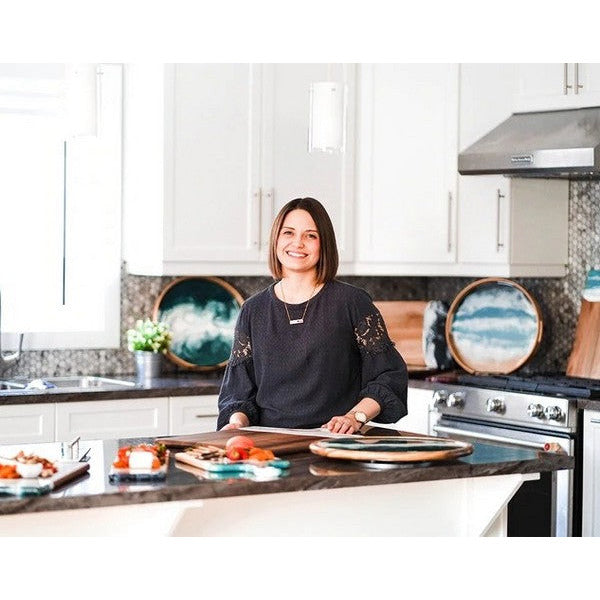 Ocean Vibes Round Paddle Cheese Board | Shop serving boards at boogie + birdie in Ottawa.