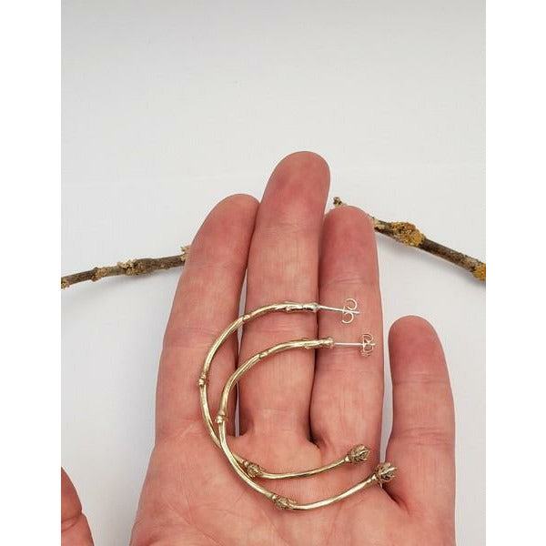 Bronze Twig Hoop Earrings | Brelokz | boogie + birdie