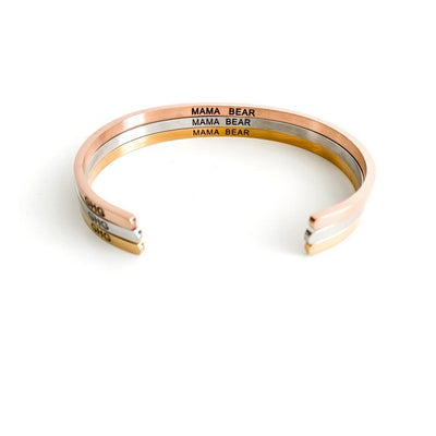 Yellow Gold Mama Bear Bangle | Glasshouse Goods Jewellery | boogie + birdie