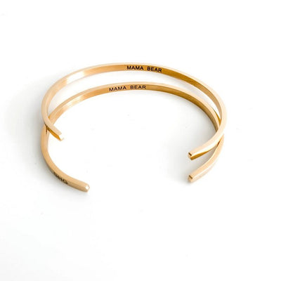 Yellow Gold Mama Bear Bangle | Glasshouse Goods Jewellery | boogie + birdie