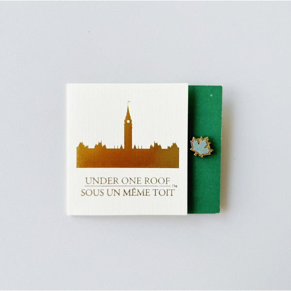 Gold Maple Leaf Pin | Shop Under One Roof at boogie + birdie in Ottawa.