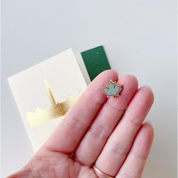 Gold Maple Leaf Pin | Shop Under One Roof at boogie + birdie in Ottawa.