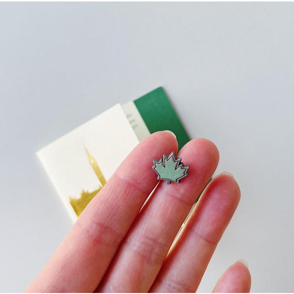 Pewter Maple Leaf Pin | Shop Under One Roof at boogie + birdie in Ottawa.