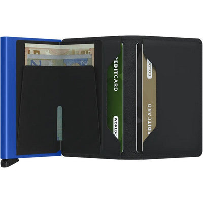 Matte Black & Blue SECRID Slimwallet | Shop wallets at boogie + birdie in Ottawa.