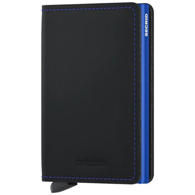 Matte Black & Blue SECRID Slimwallet | Shop wallets at boogie + birdie in Ottawa.